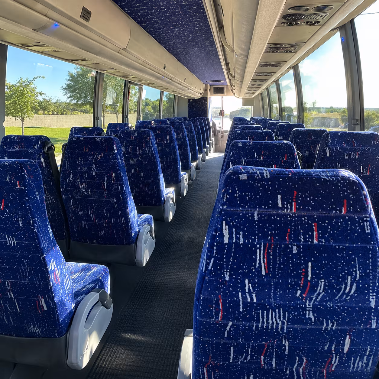 chico charter bus interior