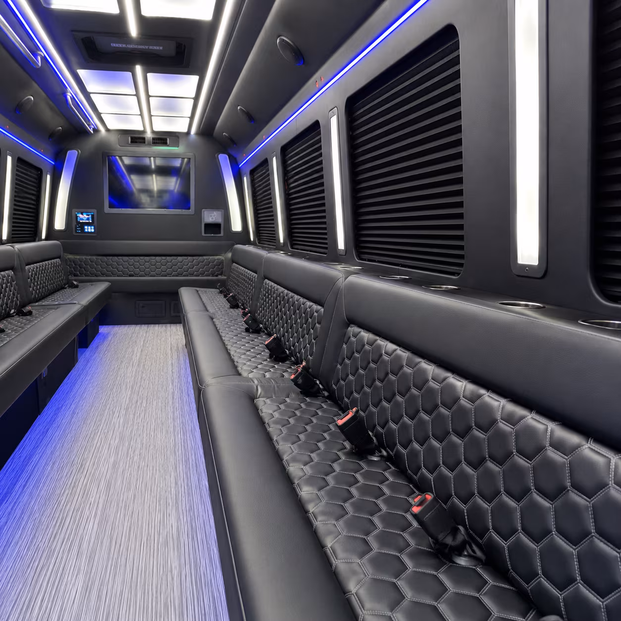 chico party bus rental interior