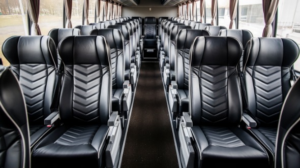 54 passenger charter bus inside antioch